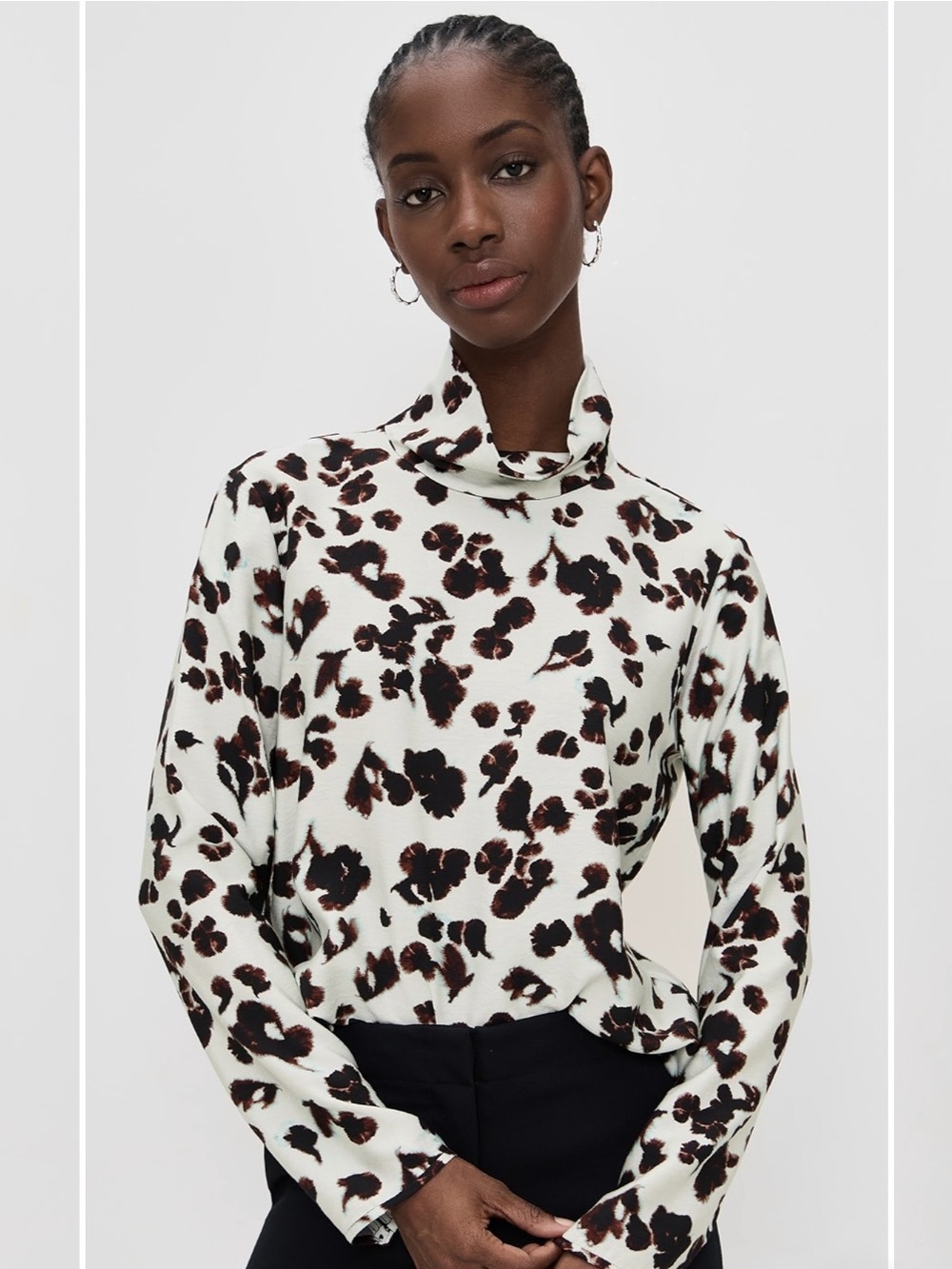 NWT Proenza Schouler White Label Acqua Floral Ansel Top Printed Size 0